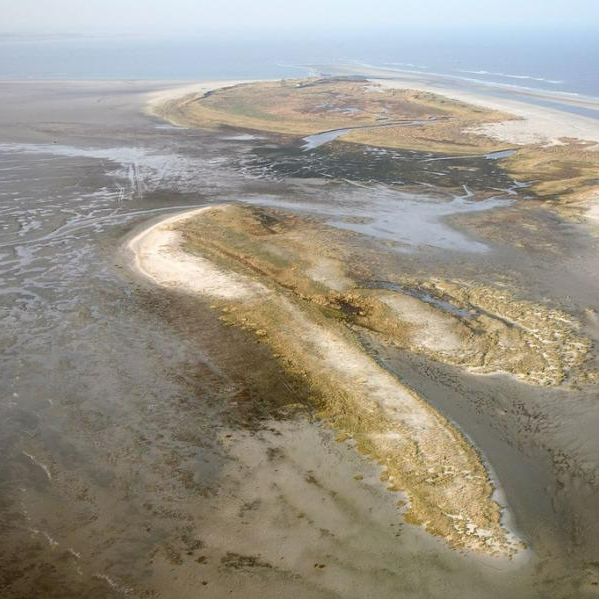 Aerial photograph of island of Rottumeroog